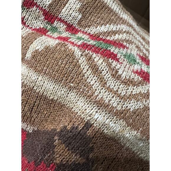 Denim & Supply Ralph Lauren Southwest Aztec Knit Sweater LightWeight Large Brown - Picture 5 of 5